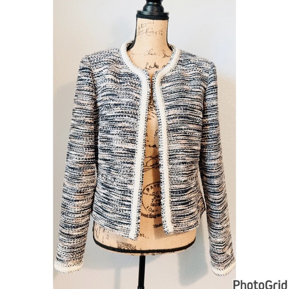 Boston Proper Shimmer Tweeed Jacket - Picture 2 of 11